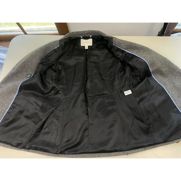 Banana Republic Wool Pea Coat Womens Small Gray Double Breasted Pockets Parka - Picture 5 of 14